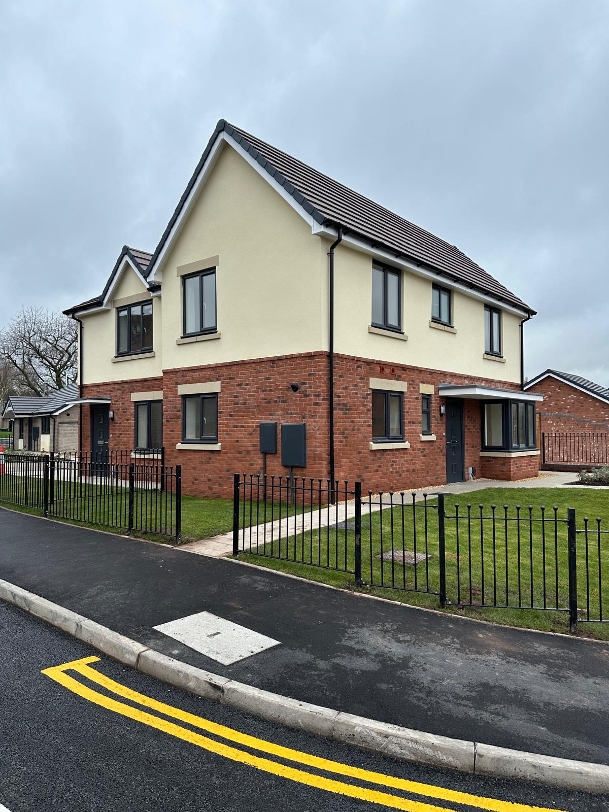 Completed new build social housing in Oswestry